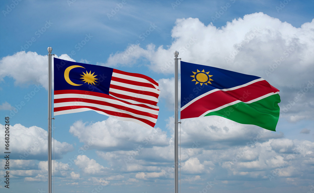 Namibia and Malaysia, country relationship concept
