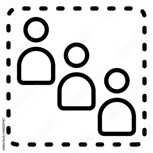 Group icon, line icon style