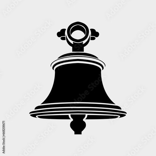 The bell of Hindu temple vector icon.