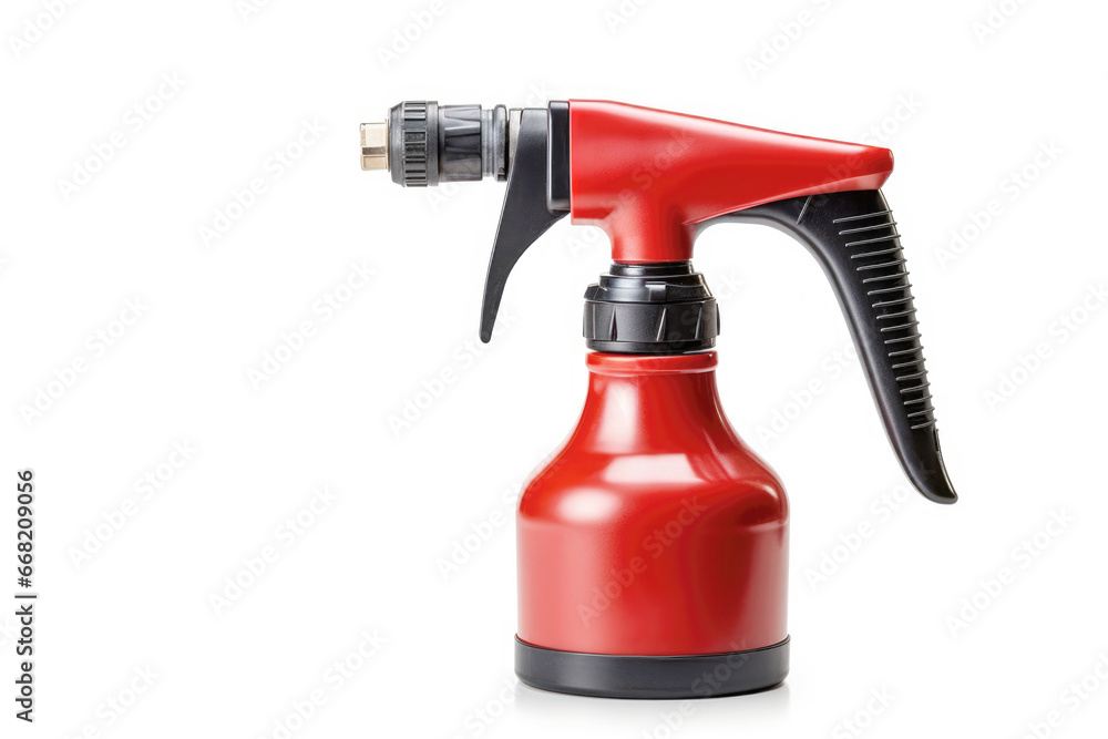 An essential cleaning tool - a white plastic spray bottle for various household and gardening tasks. An essential cleaning tool - a white plastic spray bottle for various household and gardening tasks.