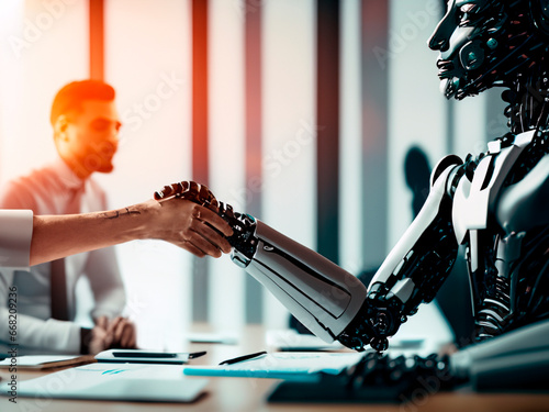 Meeting with a robot