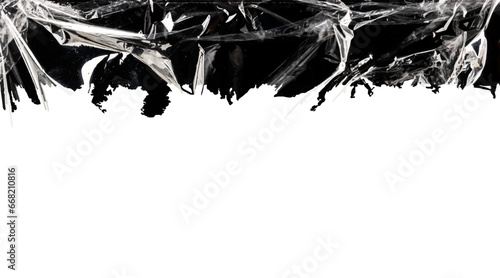 Torn plastic film. Plastic texture background