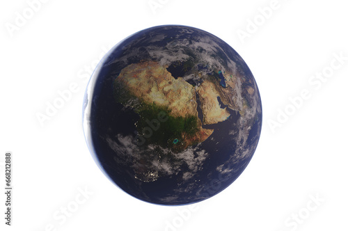 3D Illustration,Planet Earth globe. area Africa