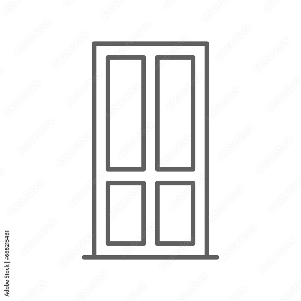 Window icon. Simple outline style. Window frame, square, construction, room, house, home interior concept. Thin line symbol. Vector illustration isolated. Editable stroke. Window icon. Simple outline style. Window frame, square, construction, room, house, home interior concept. Thin line symbol. Vector illustration isolated. Editable stroke.
