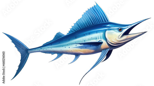 blue  marlin isolated on a transparent background. © png-jpeg-vector