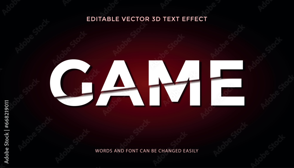 Game 3D text Effect Fully Editable Vector or Eps Game 3D text Effect Fully Editable Vector or Eps