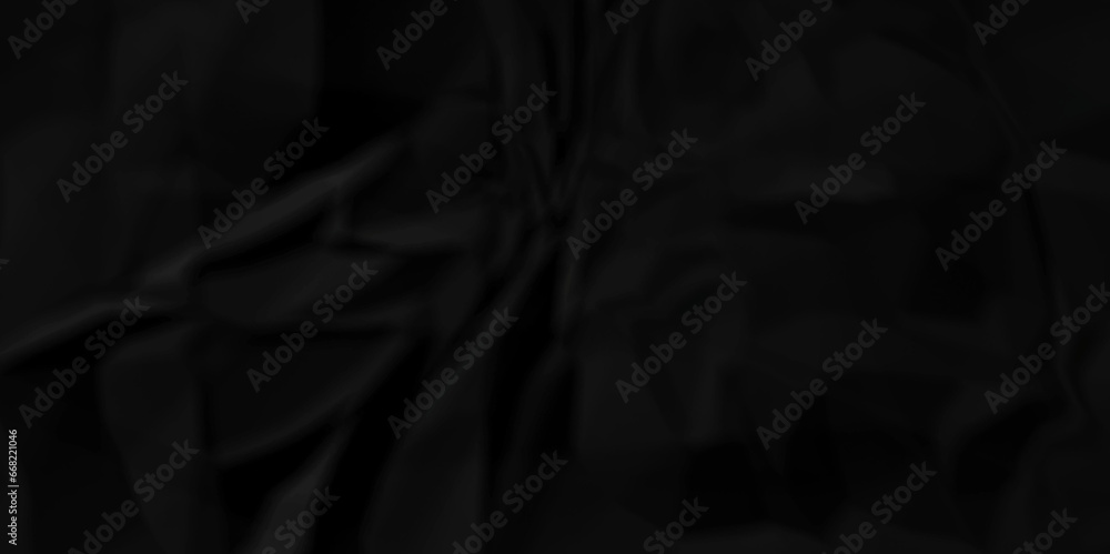 Dark black wrinkled paper crumpled texture. black fabric textured crumpled black paper background. panorama black paper texture background, crumpled pattern texture background. Dark black wrinkled paper crumpled texture. black fabric textured crumpled black paper background. panorama black paper texture background, crumpled pattern texture background.