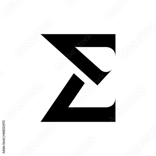 Free Download Black Sharp Elegant Letter E Icon - GFXLoad