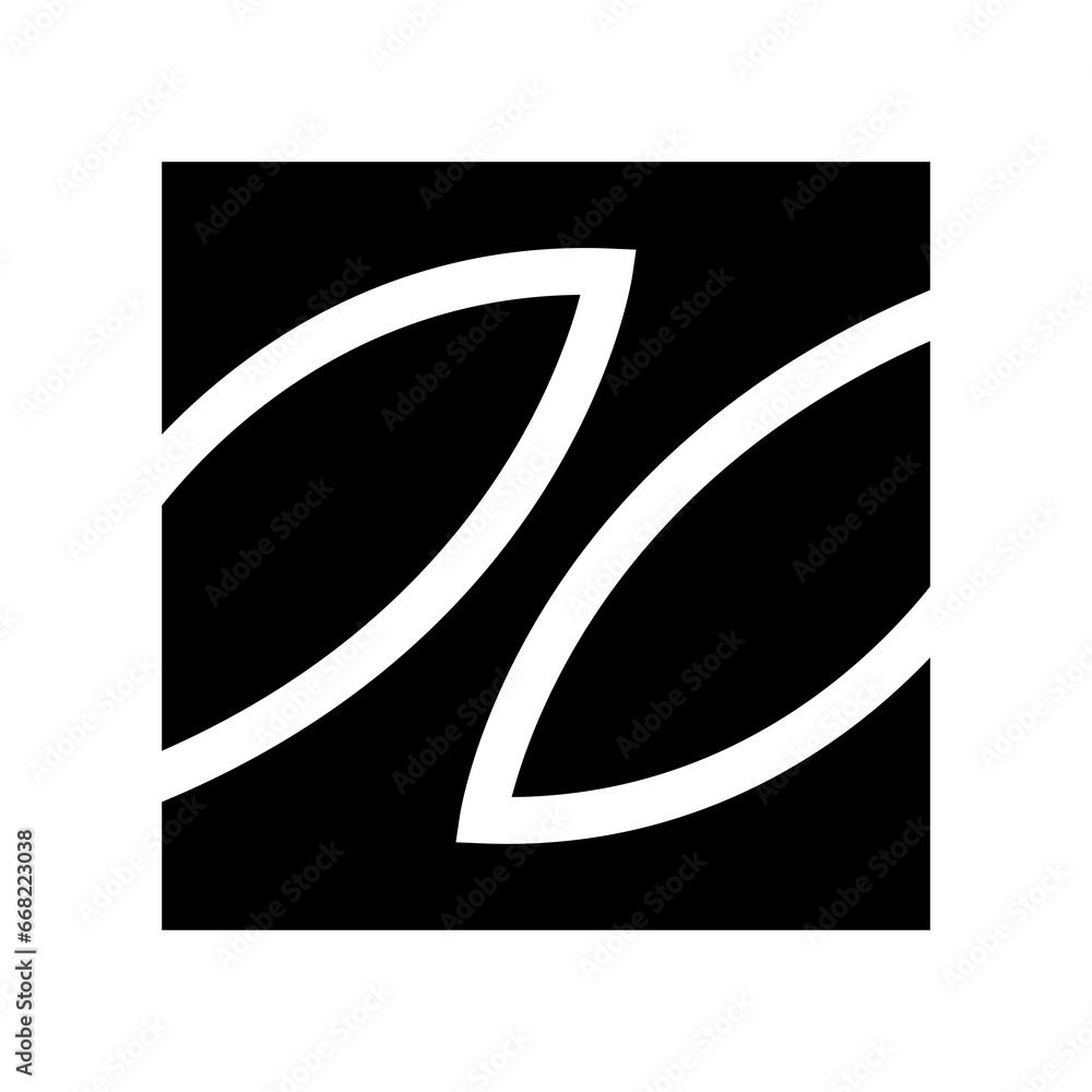 Black Square Shaped Letter Z Icon Black Square Shaped Letter Z Icon