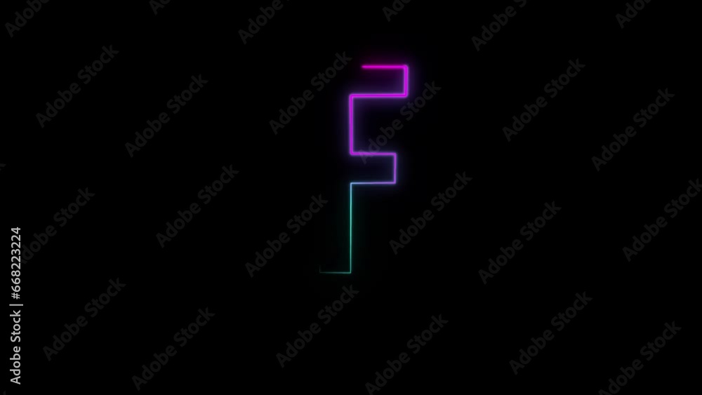 Neon letter F with alpha channel, neon alphabet Neon letter F with alpha channel, neon alphabet