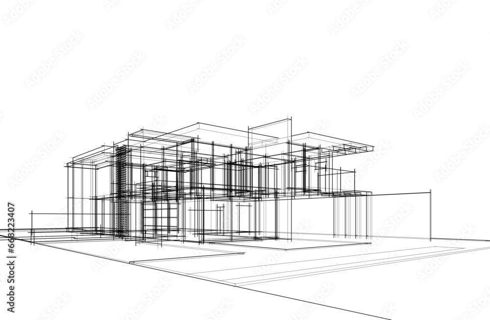 3d model of building 3d model of building