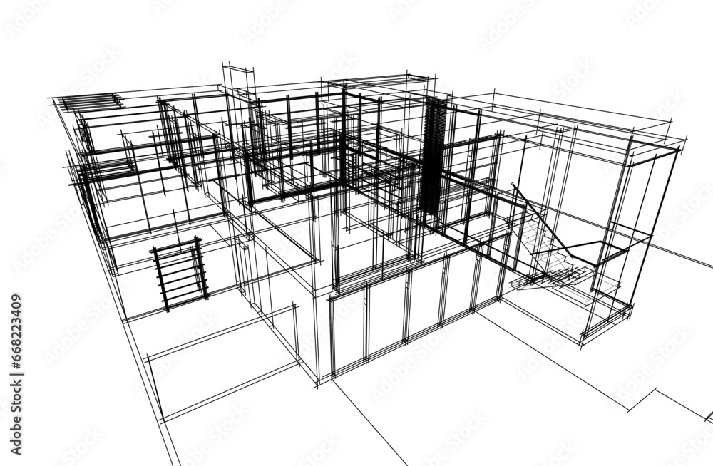 3d model of a house 3d model of a house