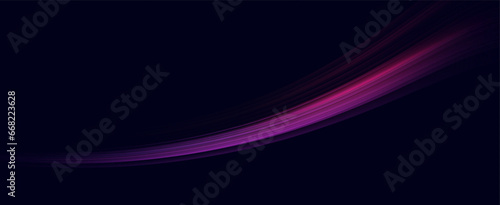 Neon speed lines. Dynamic light motion traces. Light trace wave, trace line.	