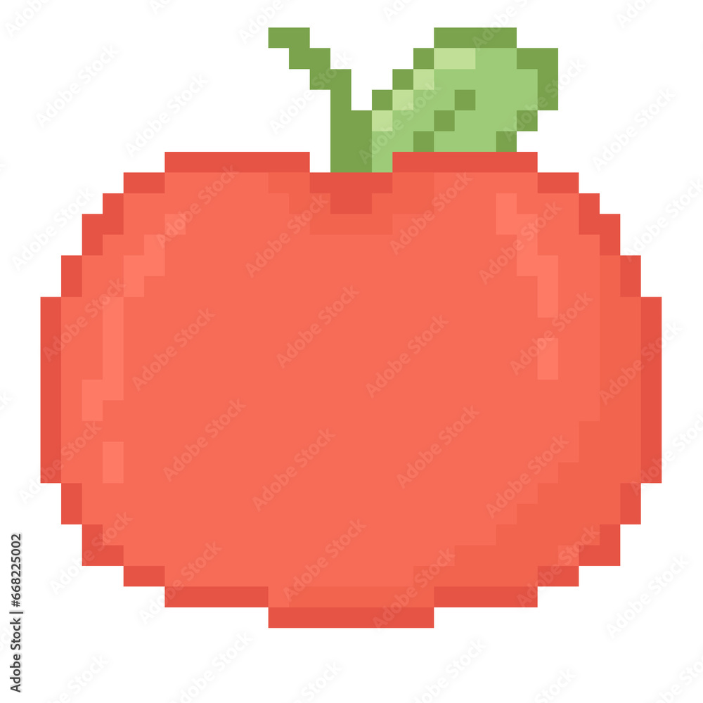 Obraz premium Apple cartoon pixel