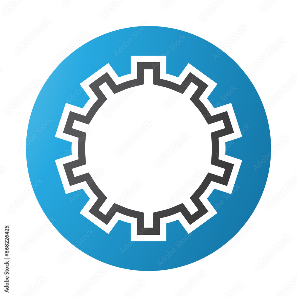 Blue and Black Letter O Icon with Castle Wall Pattern Blue and Black Letter O Icon with Castle Wall Pattern