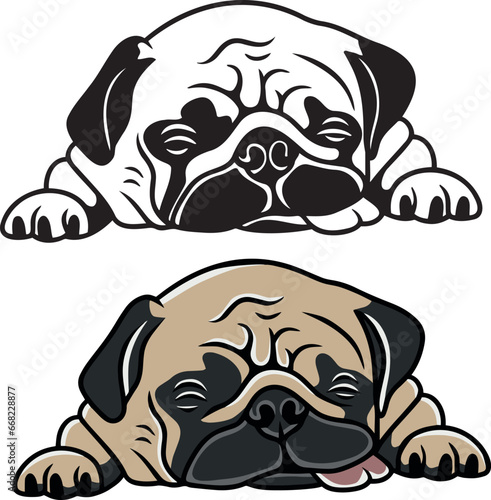 Funny Pug vector