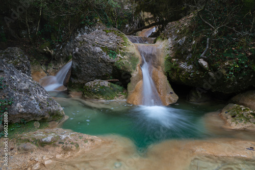 A long exposure shot of a creek flowing down the Vall d'Ora valley @ Navès, Catalonia, Spain.