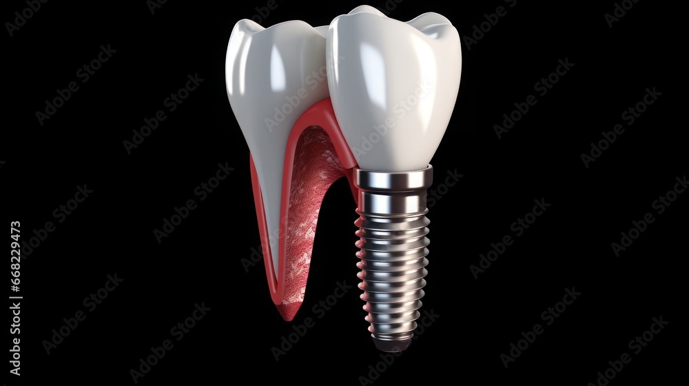 Dental implant teeth with blur background Dental implant teeth with blur background
