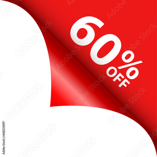 Curled corner 60% off