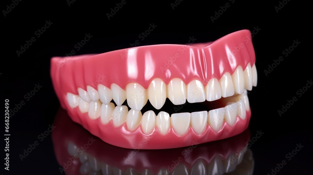 Obraz premium Full denture teeth with jaw