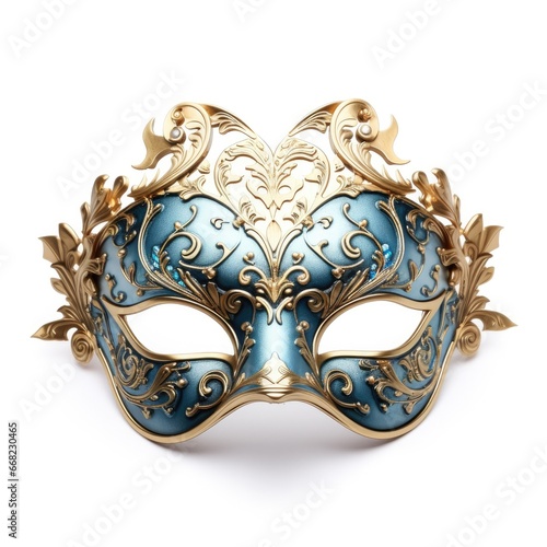 Carnival Venetian mask on white background,Generative Ai © suthiwan