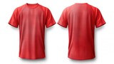 T-shirt template have frond and back side isolated with clean background