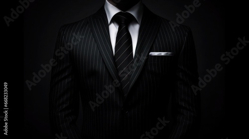  Men shirt in form of suits on mannequin in tailoring room Luxury banner for an expensive men's cloth