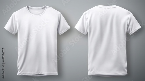 T-shirt template have frond and back side isolated with clean background © sambath