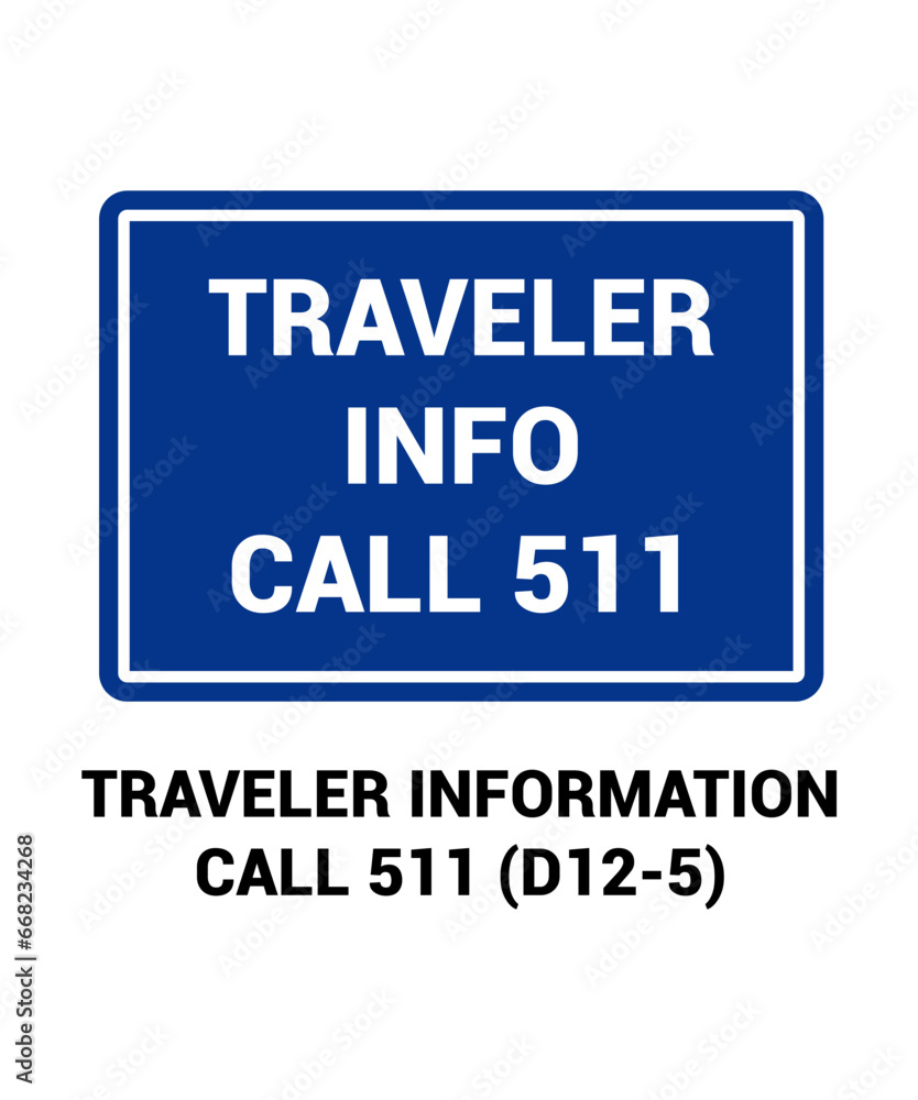 Traveler information vector sign, Motorist Services and Recreation Signs