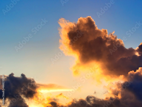 Dramatic sunrise looking east over the jurassic coastline in west Dorset on an October morning © susie peek