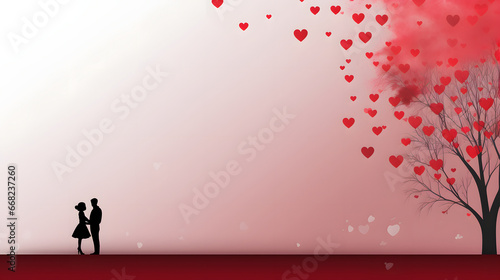 minimalistic valentines day background. Neural network generated image. Not based on any actual scene or pattern.