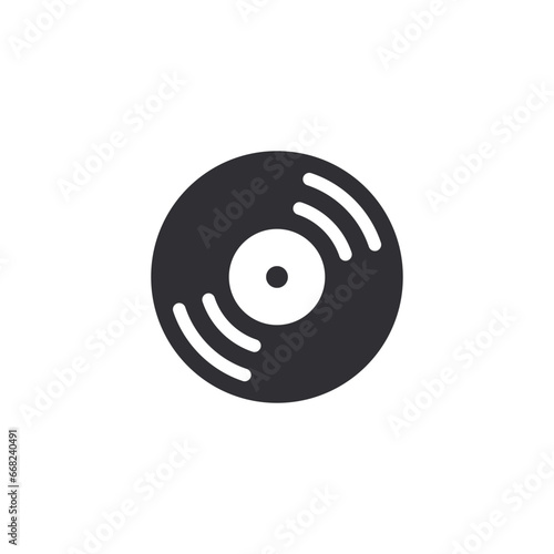 Vinyl record. Record for gramophone. Classic vinyl record for music. Audio file. Audio icon. Sound file. Music icon. Music file. Audio sign.  Voice icon. Audio system. Music player. Vinyl shop. Disc
