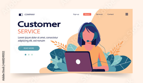 Live support concept. Business customer care service concept. Icon for contact us, support, help, phone call and website click. Flat vector illustration.	
