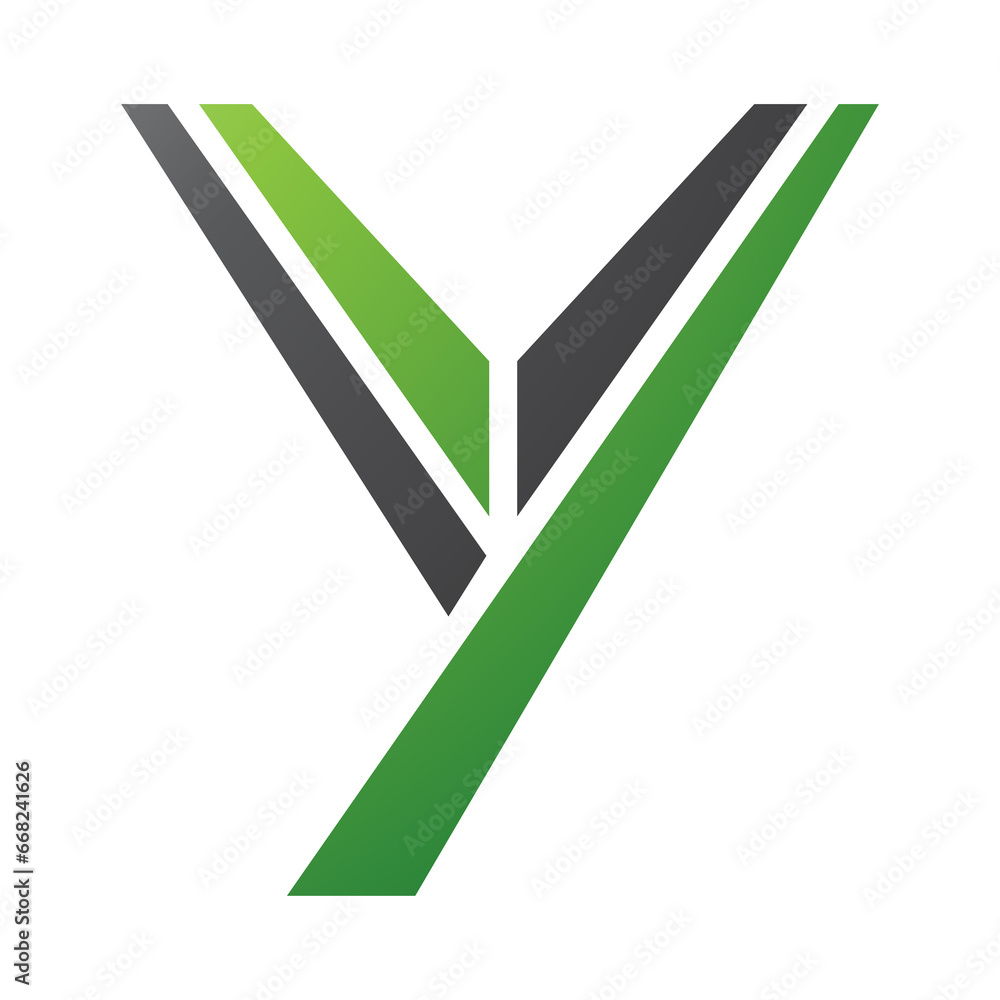 Green and Black Uppercase Letter Y Icon Green and Black Uppercase Letter Y Icon