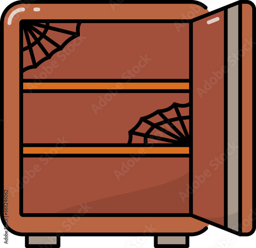 Empty safe deposit box icon