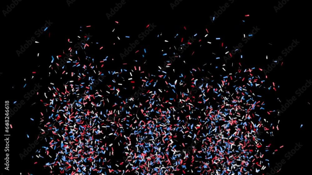 Confetti shots. Animation of confetti explosions exploding and falling ...
