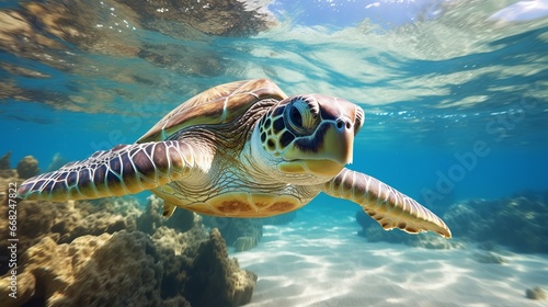 Graceful Swimming of Sea Turtles