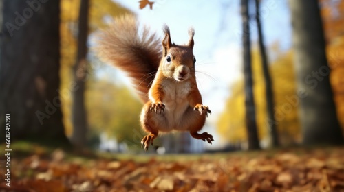 Squirrel Acrobatics: A Squirrel's Agile Display of Acrobatics