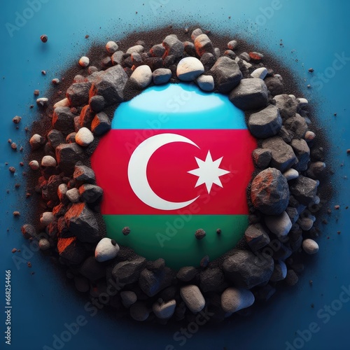 Azerbaijan flag independence day 8 noyabr day of victory constitution day  photo