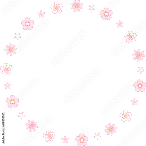 pink flower frame