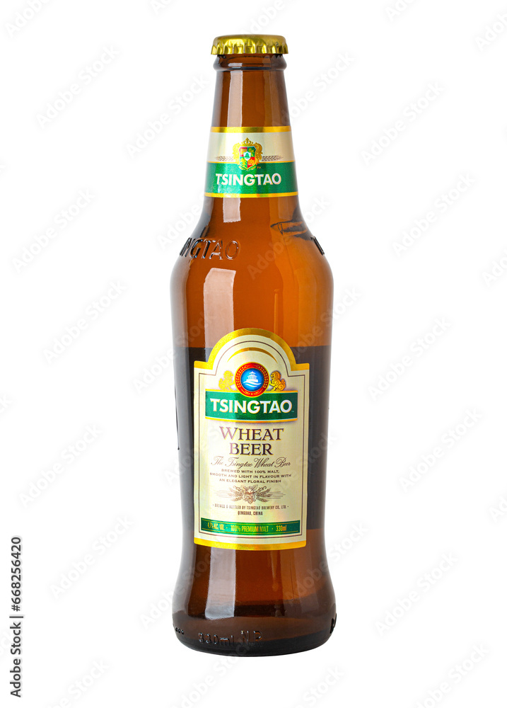 Bottle of Chinese Tsingtao Lager beer Stock Photo Adobe Stock