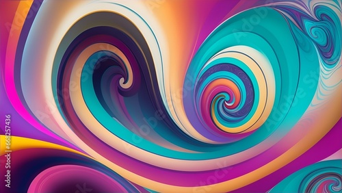 Gradient reverie in background. Dynamic banner background image. Abstract chromatic swirls