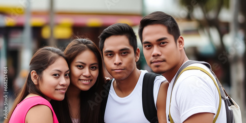 Cherishing Friendship: Latin Friends Pose Outdoors