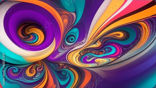 Gradient reverie in background. Dynamic banner background image. Abstract chromatic swirls © Tanvir