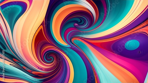 Gradient reverie in background. Dynamic banner background image. Abstract chromatic swirls