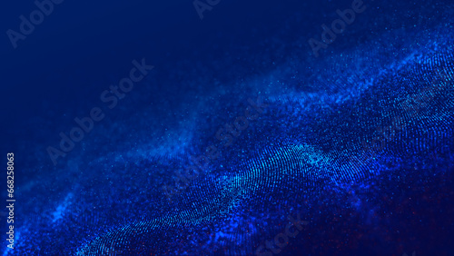 Abstract network of fictitious digital particles