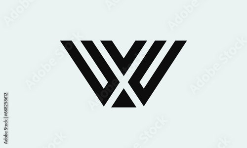 Letter W logo design in a moden geometric style Vector shape