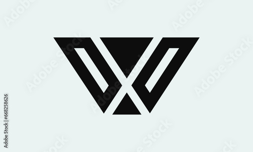 Letter W logo design in a moden geometric style Vector shape