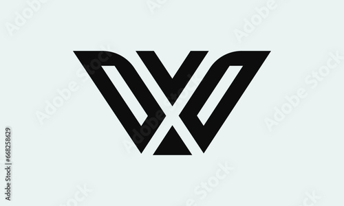 Letter W logo design in a moden geometric style Vector shape