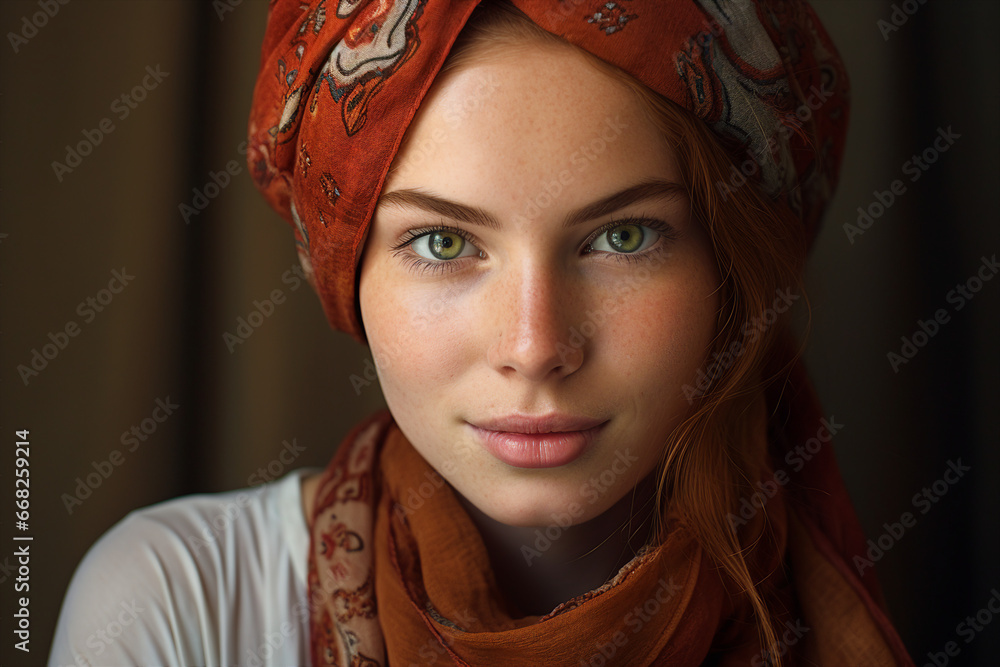 Happy arab asian muslim woman in hijab clothes isolated on background generative AI Happy arab asian muslim woman in hijab clothes isolated on background generative AI